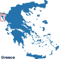 Corfu island map
